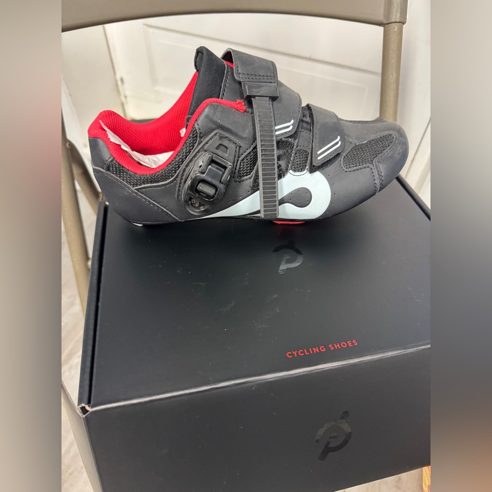 Peloton Cycling Shoes - Black and Red